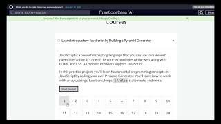 Freecodecamp JavaScript Algorithms and Data Structures (Beta)