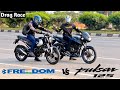 Bajaj Freedom 125 Vs Pulsar 125 | Drag Race - First On YouTube