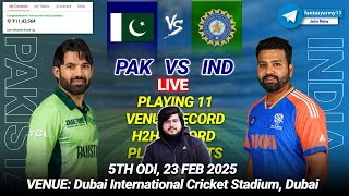 🔴LIVE IND vs PAK Prediction | PAK vs IND | Pakistan vs India 5TH ODI 2025