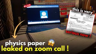 Paper Le*ked a Day Before Physics Exam ! ​☠️ #physicspaperleak