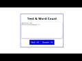 Create a Word and length Counter in HTML CSS and JavaScript | Word & Character Counter