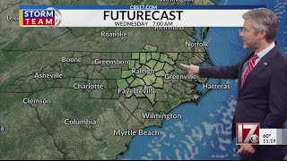 Chilly weather on the way for central NC