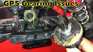 Arrma V2 GP5 diff ring gear and pinion gear for limitless infraction typhon