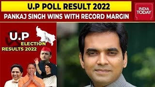 U.P Poll Result 2022: Rajnath Singh's Son Pankaj Singh Wins With Record Margin | Breaking News