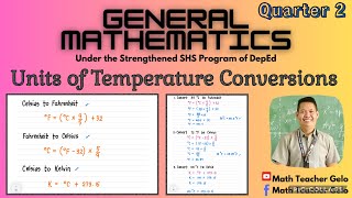 Grade 11-General Mathematics | UNITS OF TEMPERATURE CONVERSIONS