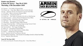 Armin van Buuren - A State of Trance - Episode 28 - Top 20 of 2001 - 27 Dec 2001