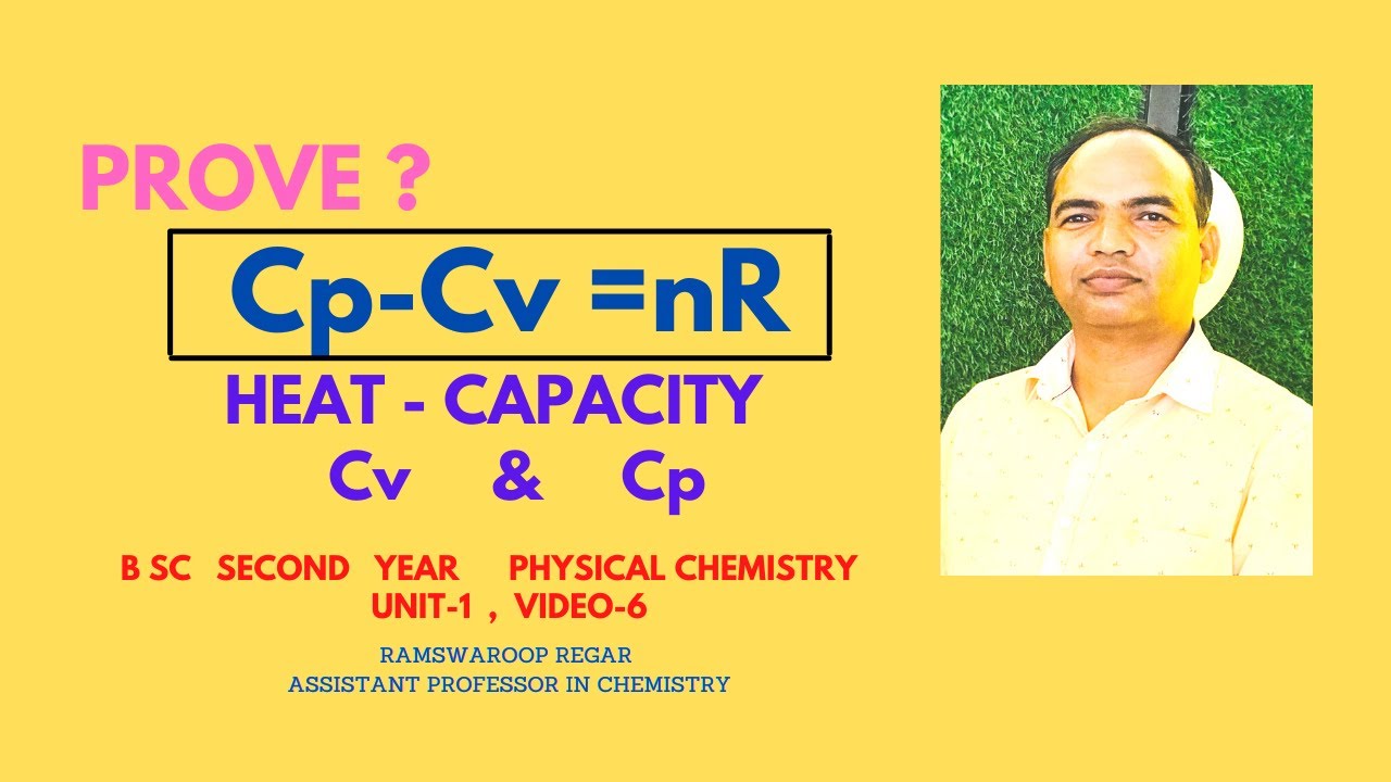 THERMODYNAMIC RELATION B/w Cp And Cv, HEAT CAPACITY- Cv And Cp # ...