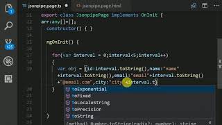 JsonPipe in Ionic 4