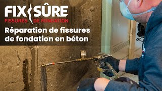 Réparateur de fissures de fondation de béton - Fissures Fixsure