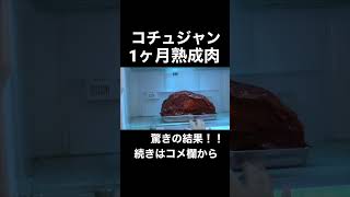 コチュジャン使って1ヶ月熟成肉作ってみた#shorts