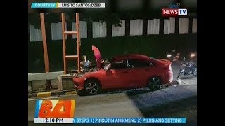 BT: Kotse, sumalpok sa poste at nagliyab; driver, sugatan