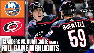 1st Round: New York Islanders vs. Carolina Hurricanes Game 2 | Full Game Highlights