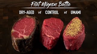 FILET MIGNON BATTLE - Dry Aged, Umami and Control! Which is best SOUS VIDE?