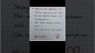Blok3 - Kusura Bakma Şarkı Sözleri (elyazısı ile)#blok3 #kusurabakma #şarkısözleri #trendler #keşfet