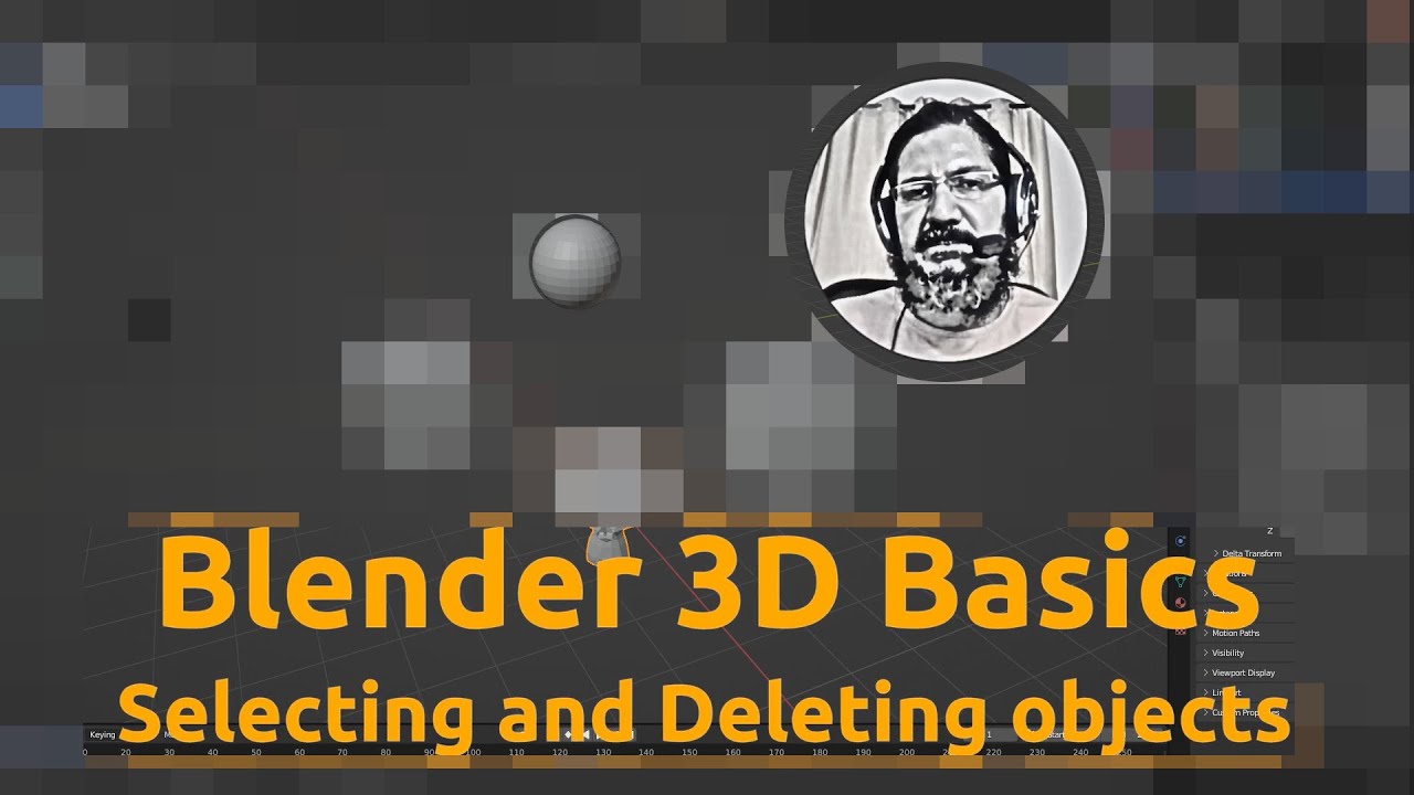 Blender 3D Basics - Selecting And Deleting - YouTube