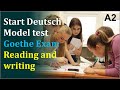 Start Deutsch A2 Model test Goethe Exam Reading and writing SMS | schreiben  | German for beginners