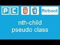 HTML5 and CSS3 beginners tutorial 26 - nth child pseudo class