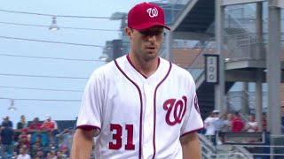 MIA@WSH: Scherzer strikes out Yelich swinging