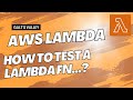AWS Lambda 101 - Part 2 - Upload & Test a Lambda Function