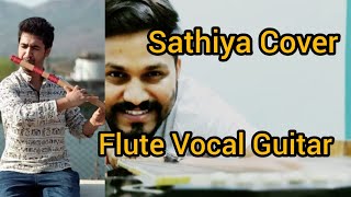 Saathiya Song  Flute & Guitar Cover Saathiya Flute | A.R.Rahman
