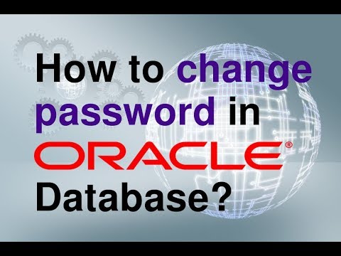 how to change password in oracle database? how to change password in oracle database?