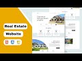 Real Estate Website Design Using HTML CSS & JavaScript || Project for Beginners