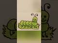 How to draw a caterpillar very easily #drawing #art #easydrawing#howtodraw #sketch  #youtubeshorts