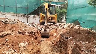 JCB తో how to remove granite జేసీబీ 3DX