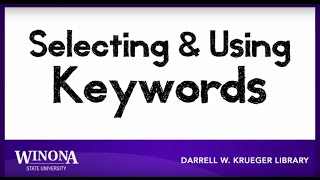 Selecting & Using Keywords