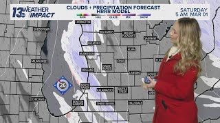 13 ON YOUR SIDE Forecast: Windy Friday, Isolated Rain/Snow