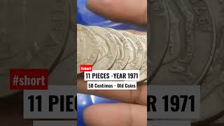 11 PIECES - Year 1971 - 50 Sentimos - Old Coins - #short