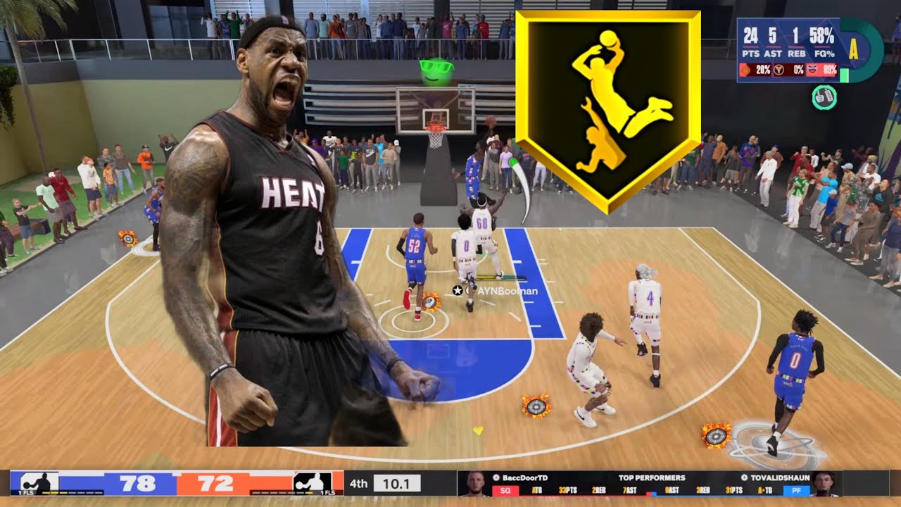 NBA 2K24 Lebron James Build Goes To The Rec - YouTube