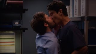 Grey's Anatomy / Kiss Scene 2 18x04 - Levi and Nico
