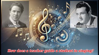 How does a teacher Titta Ruffo guide a student Giangiacomo Guelfi in singing？