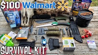 $100 Walmart Survival Kit! Ultralight Bugout Bag for 7 Day Survival Challenge