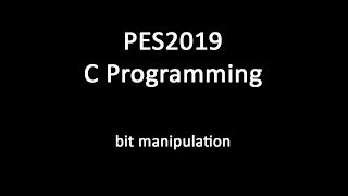 C Programming - Bit Manipulation