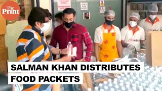 Salman Khan distributes food packets to frontline workers in Mumbai