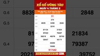 Xổ số Vũng Tàu ngày 4 tháng 2 #xsvt