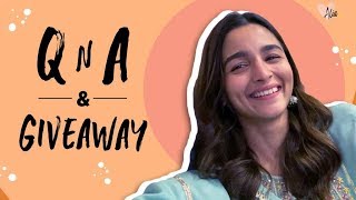 Alia Bhatt’s QnA & Giveaway | 1 Million Subscribers | Alia Bhatt
