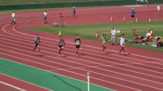 男子記録会一般100mﾀｲﾑﾚｰｽ3組 服部正嗣11.18(+1.1) Athlete Night Games in FUKUI 2020