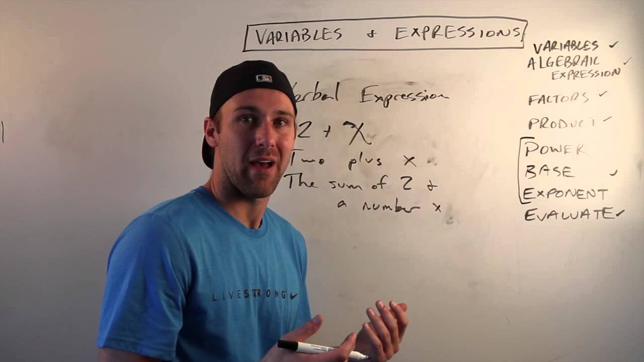 Expressions And Variables Verbal Expressions Algebra I Youtube
