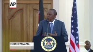 During a joint press conference, Kenyan President Uhuru Kenyatta called gay rights a "non-issue" for
