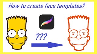 Procreate tutorial: How to create a face template for any image. A step-by-step complete guide!