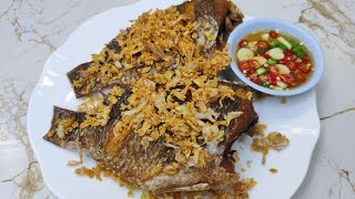 ငါးကြွပ်‌ကြွပ်ကြော်နည်း / Garlic Fried Fish