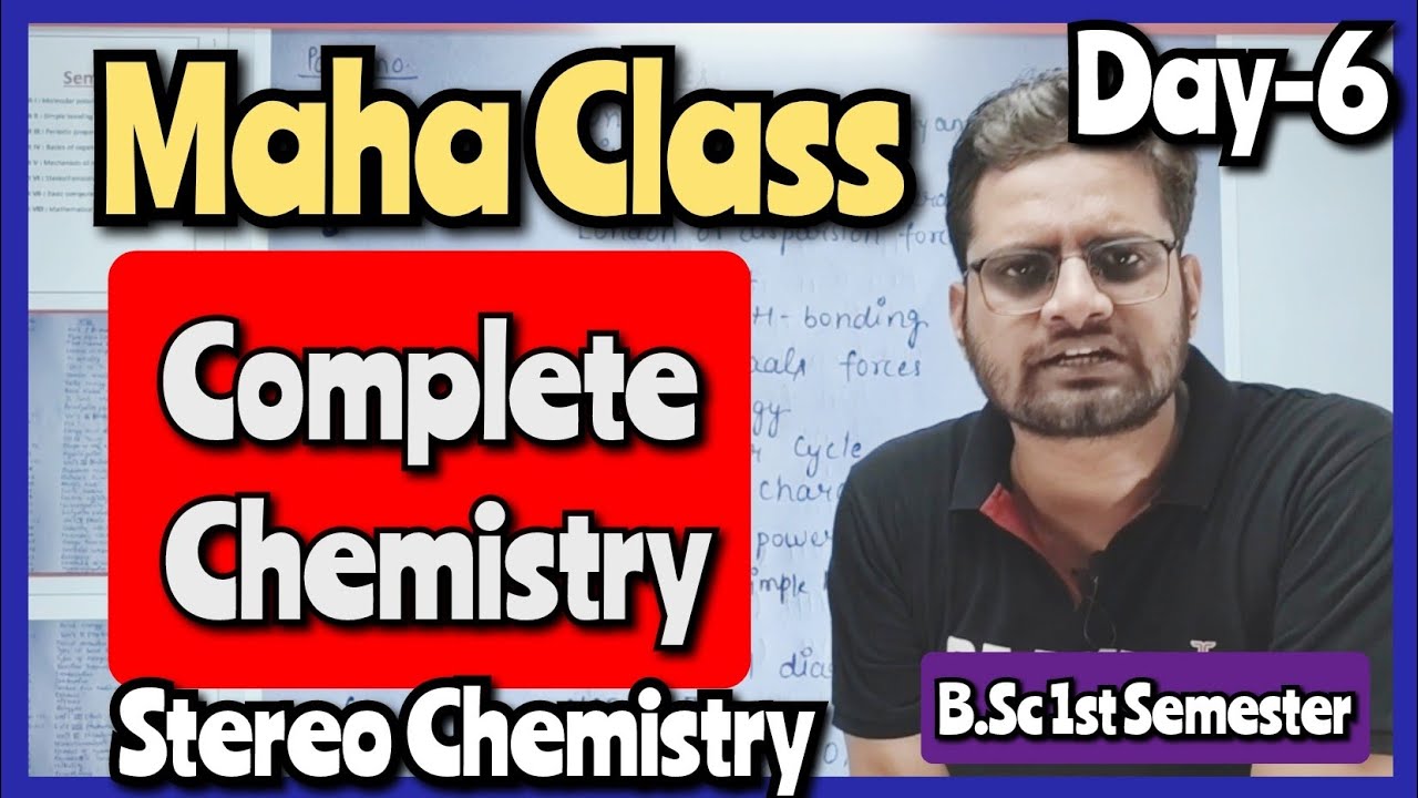 B.Sc 1st Semester Chemistry! Stereo Chemistry #bedkdian - YouTube