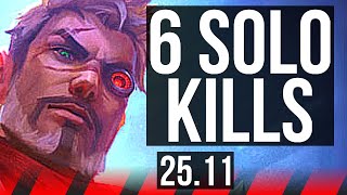 JAYCE vs NASUS (TOP) | 68% winrate, 6 solo kills, 7/2/7 | KR Grandmaster | 25.11