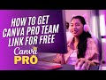 How To Get Canva Pro Free For Lifetime 2024 | Canva PRO Team Invite Link
