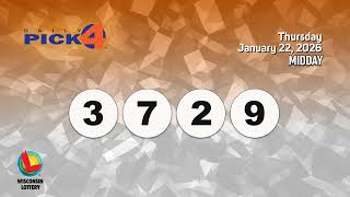 Wisconsin Lottery Midday Draw 01/22/2026