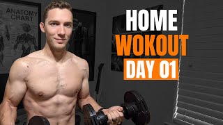Full Body Home Workout Day 01 with Sets & Reps - Build Muscle & Burn Fat (2021) | GamerBody v2.1