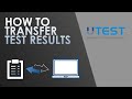 How to export test results from Utest equipments?